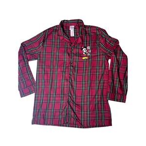 Disney Fa La La Pajamas Unisex Size Small Oversized Cozy Pjs Plaid Holiday Soft